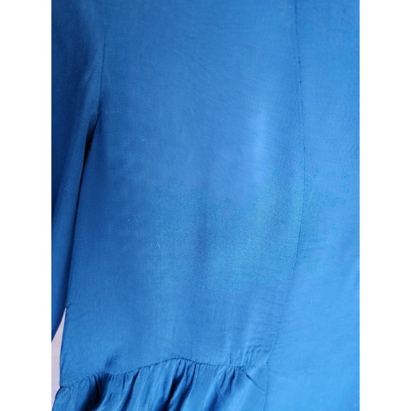 Anthropologie Maeve Womens Laikin Popover Blue Teal Long Sleeve Tunic Top Size 0 - Picture 11 of 11